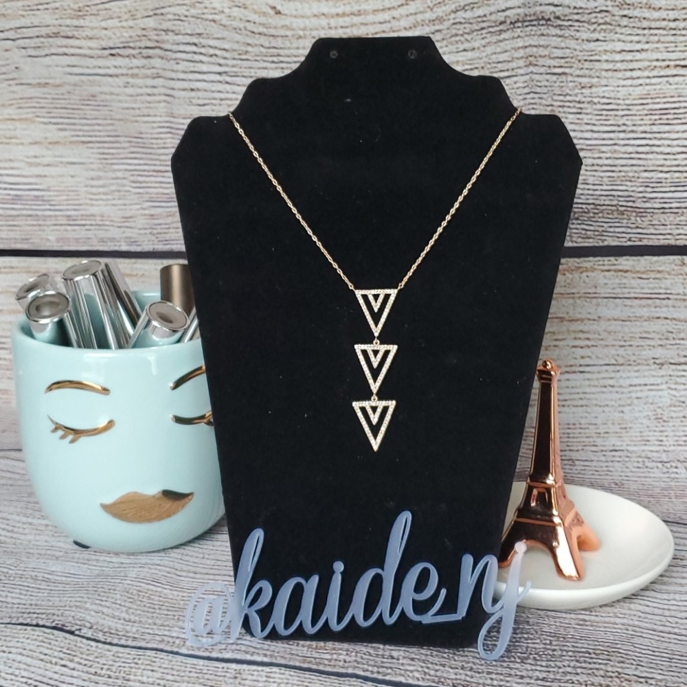 Stella & Dot Pave Spear Pendant Necklace